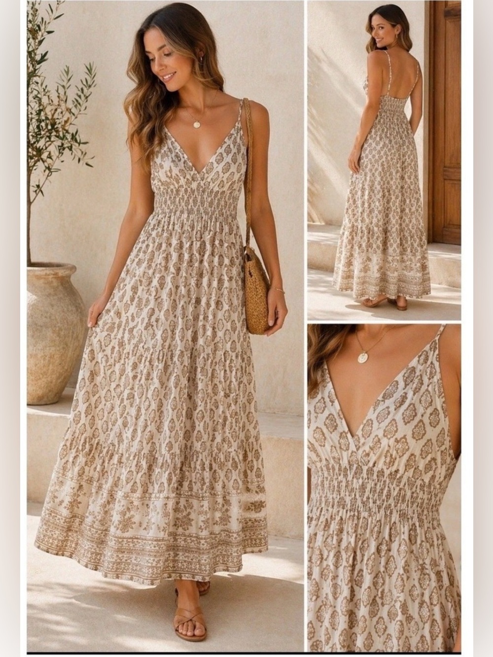 Sim & Sam low cut V-neck dress - XS